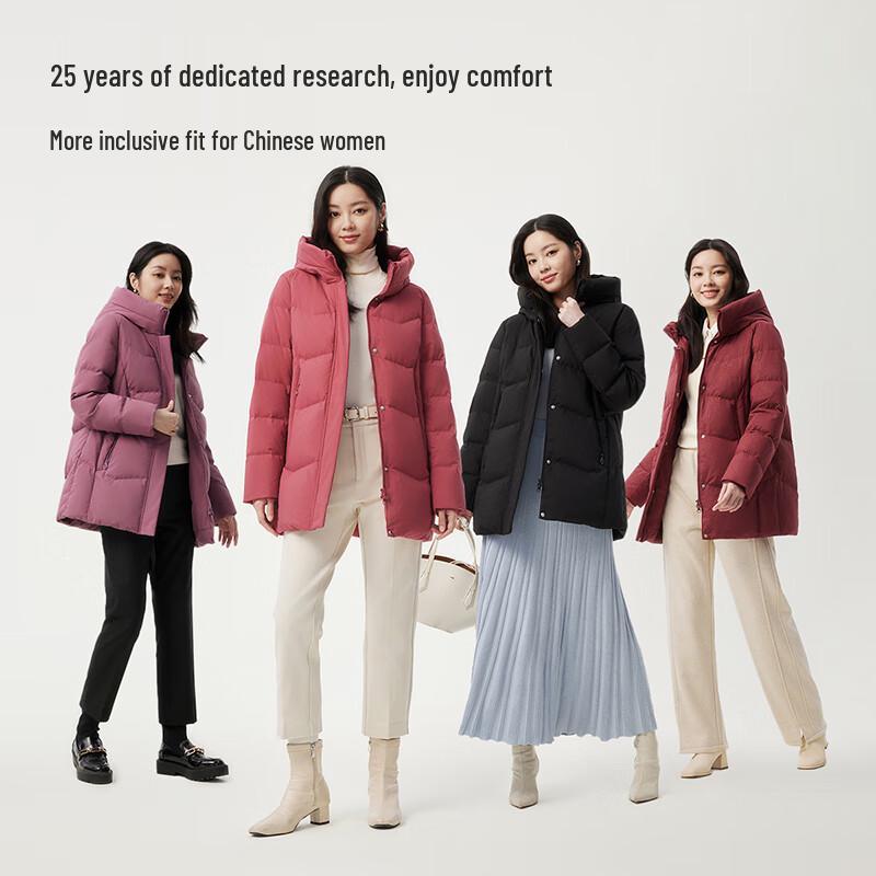 Tanboer Women's Mid-Length Hooded Down Jacket 510506Z