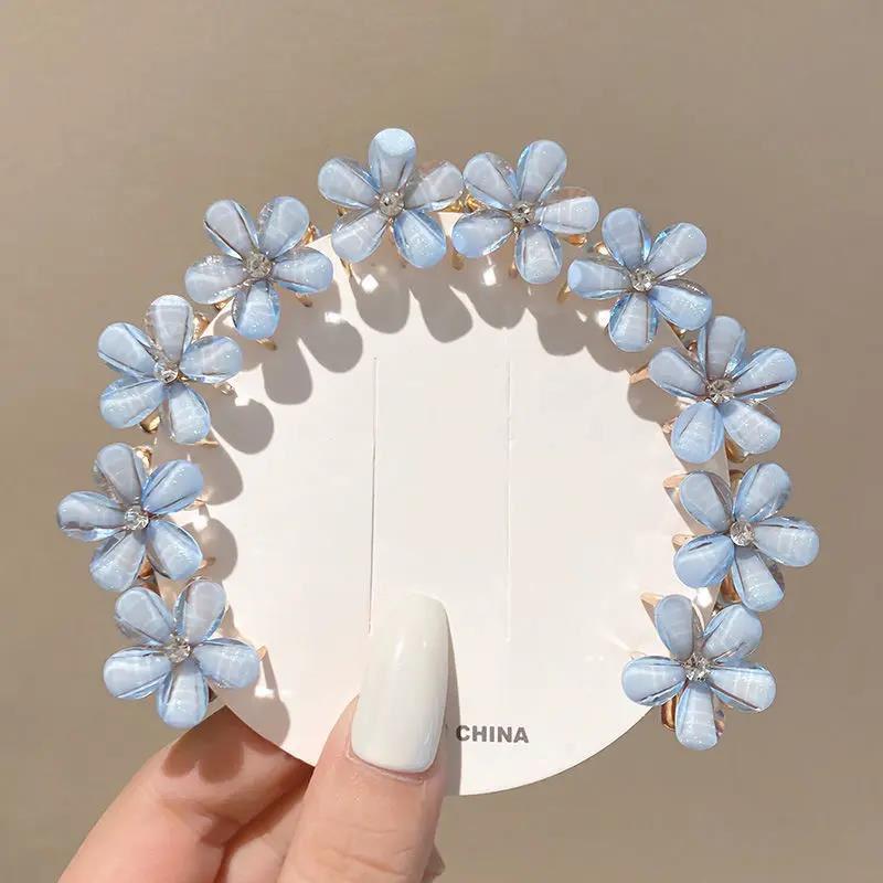 2023 Summer Camellia Mini Hair Claw Clip for Girls