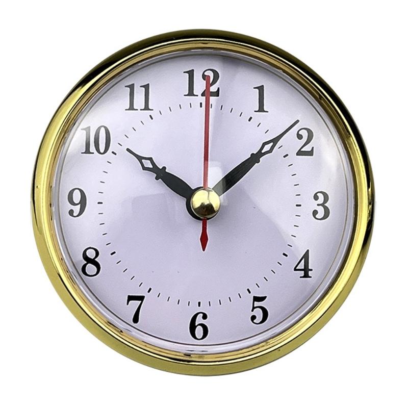 3-1/8Inch(80mm) Clock Insert Roman Numeral Round Watch Insert Gold/Silver Trim Perfect for Decorating and Gifting