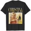 T-shirt Nera Pesante in Cotone Christina Aguilera Rap Tutte le Taglie NI1148