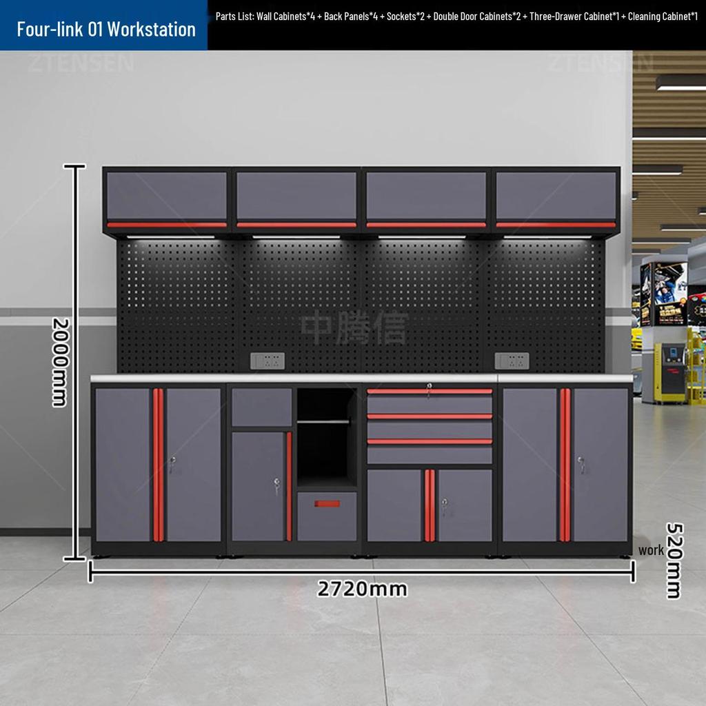 Zhongtengxin Multi-Functional Tool Cabinet & Bicycle Repair Workstation