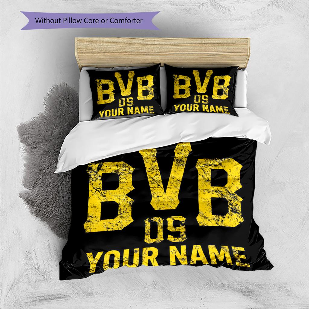 Custom Name BVB Bedding,Quilt Set Quilt Cover Pillowcase Home Birthday Gift(1 * Duvet Cover + 2 * Pillowcase, Without Core) -HE48