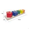 Wooden Shape Sorter Color Recognition Blocks Board Game Educational Montessori Matching