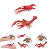 Detailed Plastic Lobster And Shrimp Models For Realistic Aquatic Themed Decor