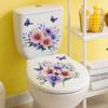 Home Decoration Watercolor Flower Leaf Stickers Self-Adhesive For Toilet Bathroom Bedroom Wall Decor
