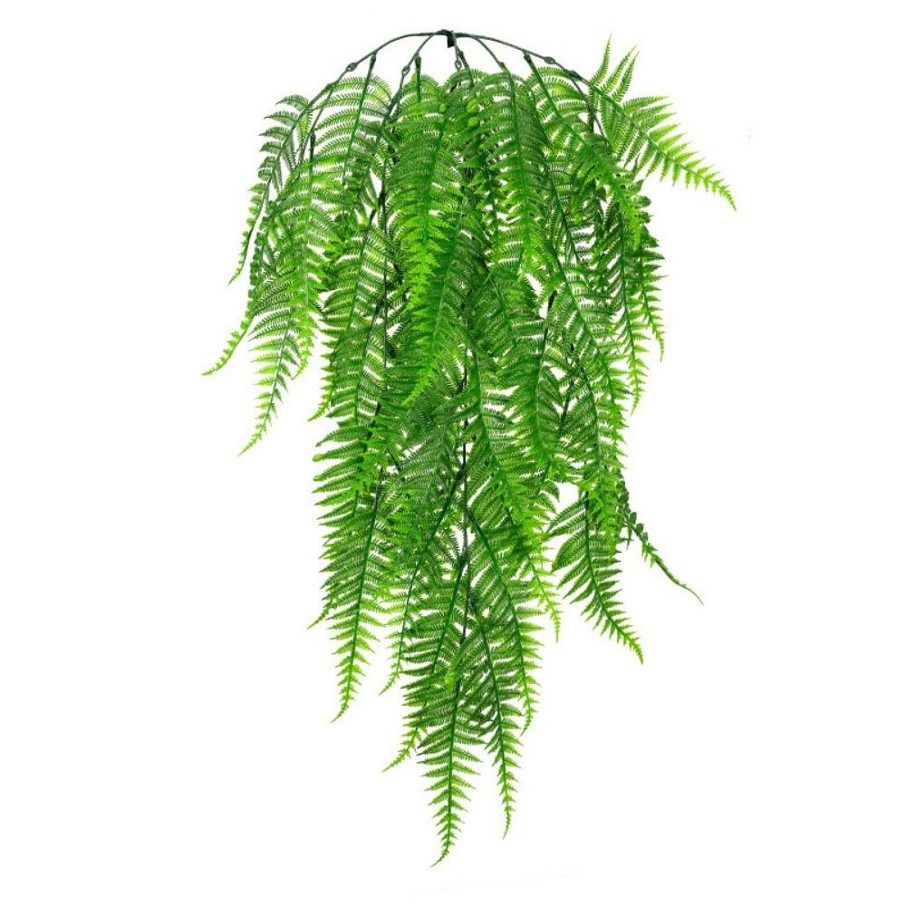 Green Hanging Vine Plastic Fern Grass Wall Hanging Vine Persian Leaf Photo Props Artificial Greenery Plants