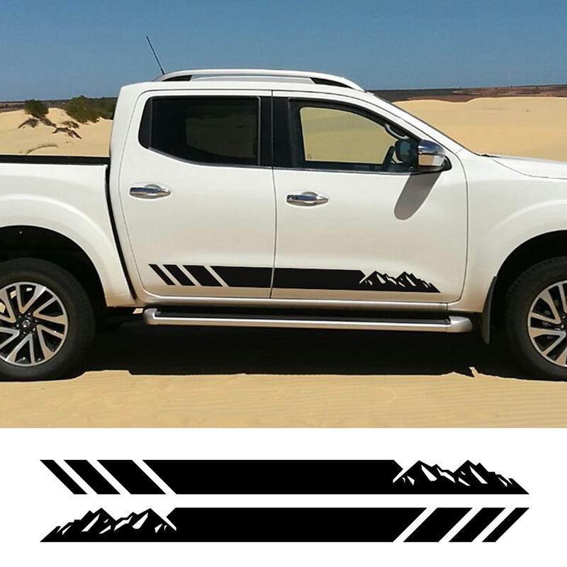 Car Door Side Stickers Mountain Vinyl Decals For Nissan Navara NP300 D21 D22 D23 D40 Tuning Pickup OFF ROAD DIY Accessories