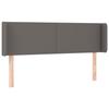 Tête de lit - MAISON EXCLUSIVE - Avec oreilles 147x16x78/88 cm - Gris - Similicuir - Hauteur réglable