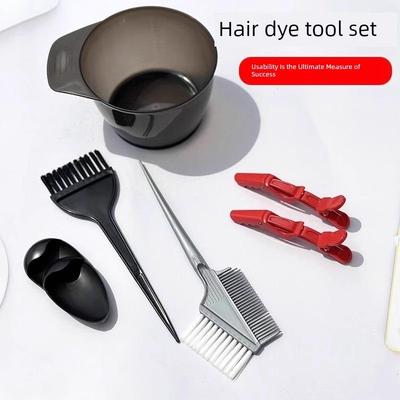 Hair Dyeing Tool Set for Home Use, Including Cape, Hair Dye Bowl, Comb, Soft Bristle Brush, Ear Covers, Professional Hairdressing Supplies