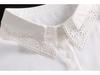 Women's Lace Decorative Hollow Out Detachable Collar Base Shirt for Autumn and Winter