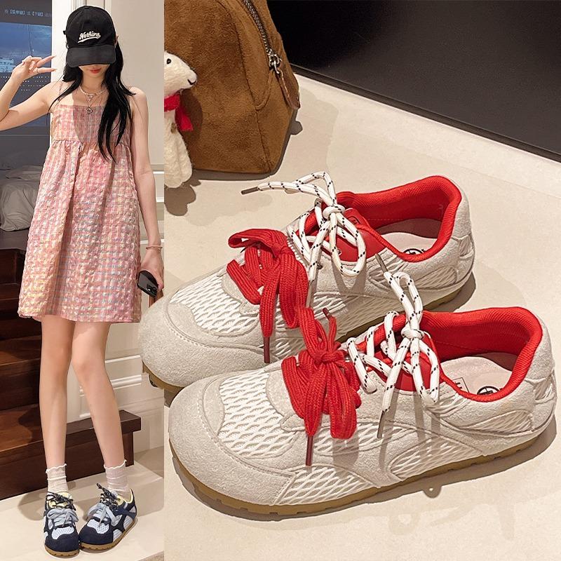 Fashion 2025 NEW Retro Simple, fashionable and versatile Shoes Breathable Mesh Sporty Casual Shoes Summer Versatile  Rubber Bottom