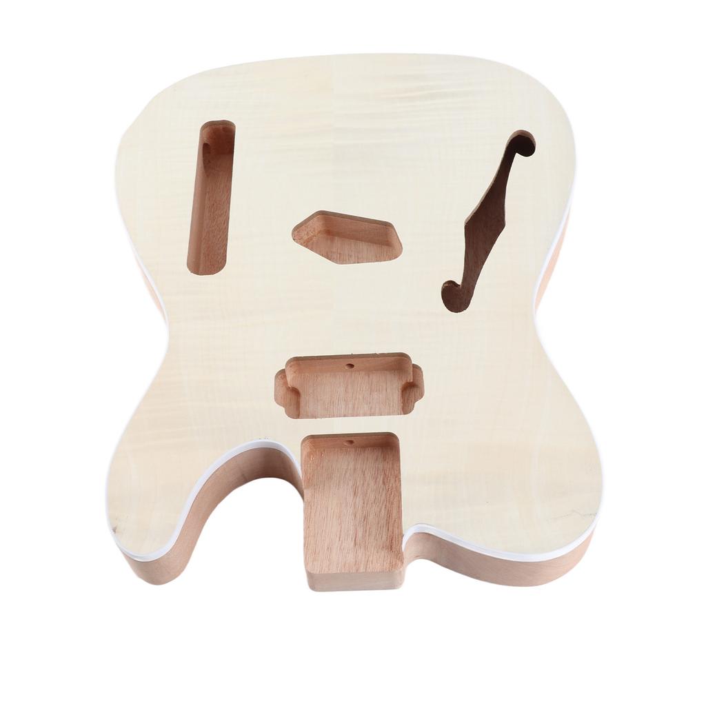 Unfinished Handcrafted Guitar Body Wood Electric Guitar Body Guitar Barrel Replacement Parts Beige