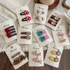 Cartoon Embroidery Children's Hairpin Cute Mushroom Girl Bangs Side Clip Hairpin Hair Clip Kids Hair Accessories Headwear