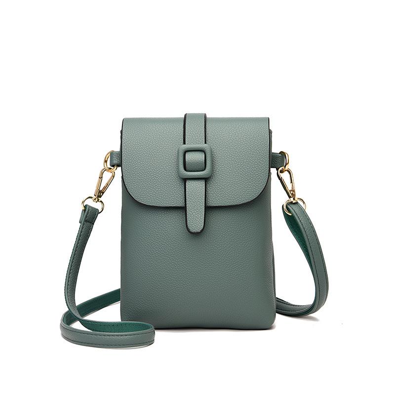 Spring and summer popular women's bags, new simple and fashionable vertical small square bags, mobile phone bags, women's shoulder messenger bags