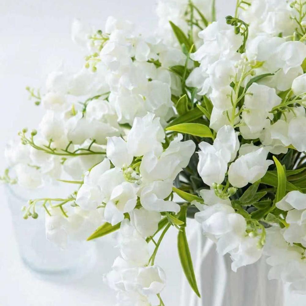 5/10 Stück Künstliche Blumen Glockenblumen Weihnachten Haus Zimmer Vase Tischdekoration Außen Garten Bonsai Festival Hochzeitsgeschenkbox