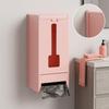 Wall Mounted Plastic Bag Dispenser Pink Trash Bag Organizer  Kitchen Bathroom Washroom