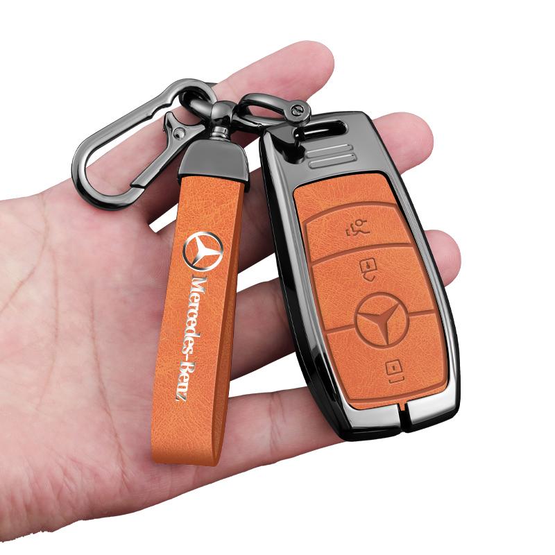 2025 Neue Auto-Fernschlüsselhülle Schutzhülle Halter Schale Schlüsselanhänger Tasche für Mercedes Benz C260L A200L E200L E300L GLC260L Autozugang