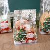 50/100 Stück Transparente Weihnachtsmann-Keksbeutel Süßigkeiten-Verpackungsbeutel für den Heimgebrauch