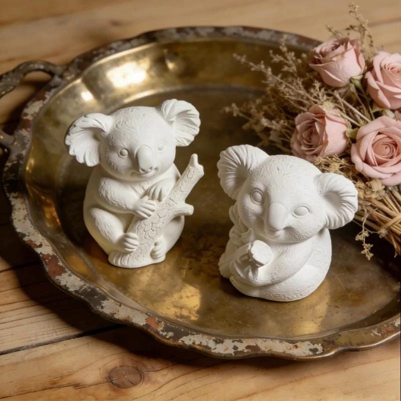 Latest Models 3D Koala Silicone Mold for Candle, Resin, Plaster & Soap Crafting, Cute Animal Silicone Molds for DIY Home Decor