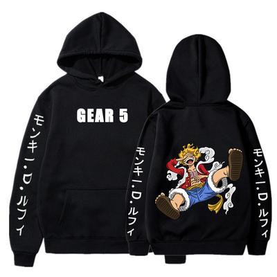 Nieuwste Gear 5 Luffy Grafische Hoodies Zonnegod Grafische 90s Anime Pullover Eendelig Mode Sweatshirts Casual Winter Herenkleding