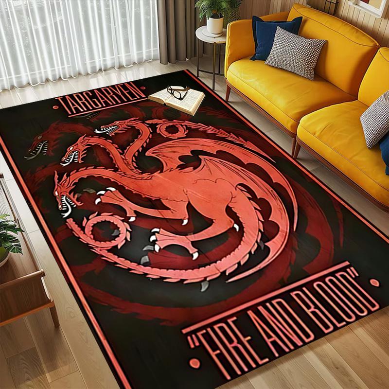 House Targaryen Living Room Non-Slip Area Rug Soft Carpet for Bedroom Game Playroom Sofa Office Home Decor Doormat Christmas Gift C9211354