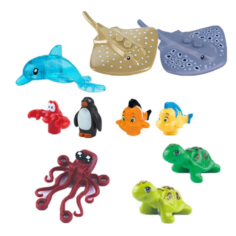 MOC Urban Zoo Model Farm Scene Building Block Accessories Owl Sheep Wolf Pig Flamingo Elephant Camel Children Brick Toy Gift R69