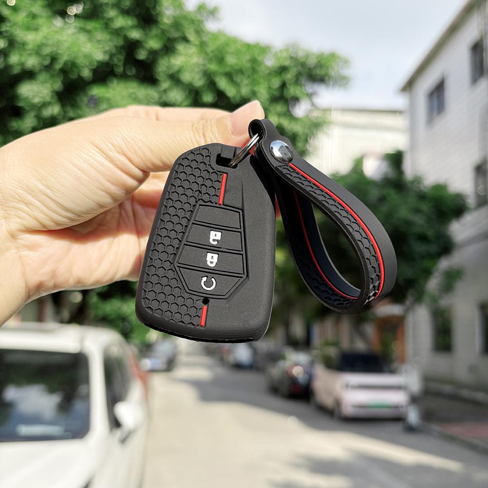 Soft Key Case For Isuzu D-Max Dmax Mu-X Rimac Reomax Pickup Truck Key Holder Keychain Accessories Car Key Caps