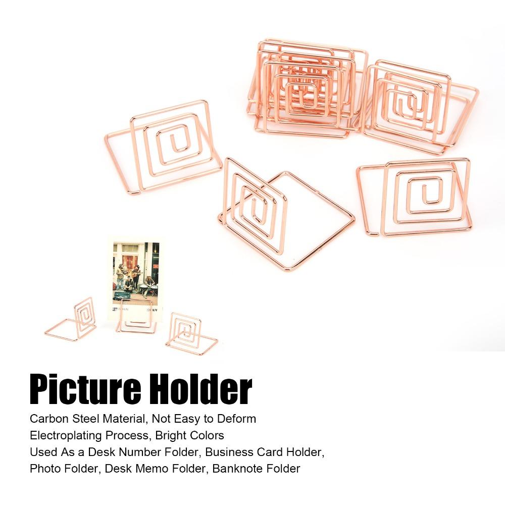 10Pcs Silver/ Rose Gold/ Gold Table Number Holders Metal Material Picture Holder Wedding Event