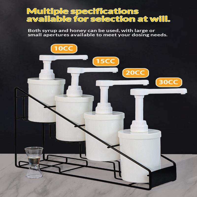 Food Grade Plastic Multipurpose Syrup Dispenser Detachable Design Accurate Pump For Cafe Milk Tea Shop Home Bar
