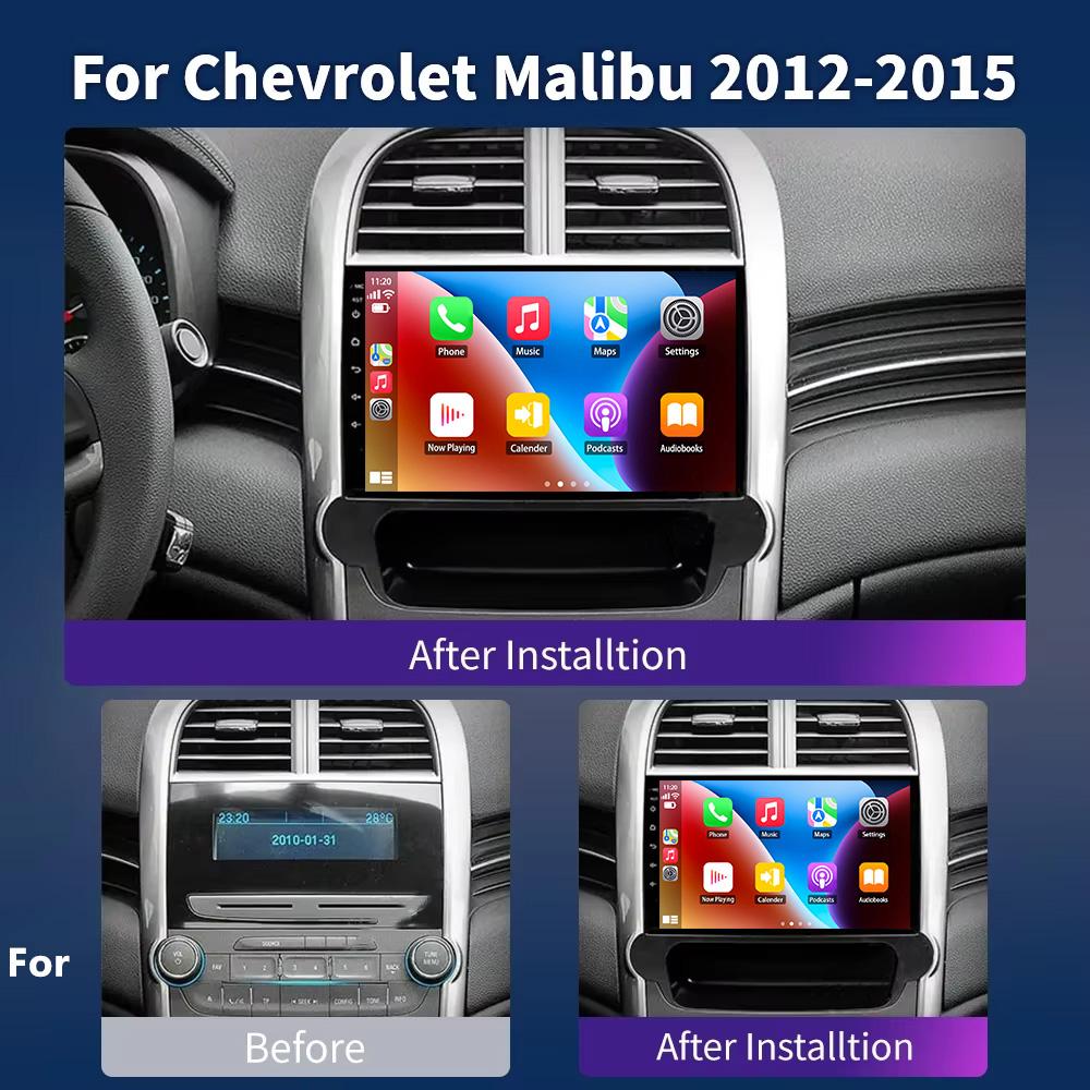 DVD Carplay Android For Chevrolet Malibu 8 2012-2015 Car Radio Screen Navigation Auto Stereo Video Player CPU 2Din BT WIFI