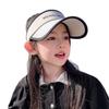 Kids' UV-Protection Ponytail Sun Visor - Boys' and Girls' Fashionable Topless Summer Hat