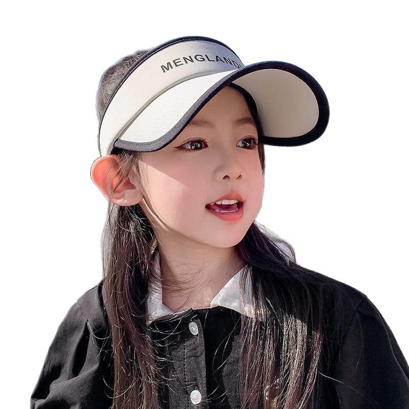 Kids' UV-Protection Ponytail Sun Visor - Boys' and Girls' Fashionable Topless Summer Hat