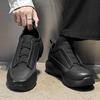 Autumn sports and leisure shoes men's platform loafers outdoor hiking shoes-H