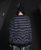 GLACK Gnt030 Seismic Stripe Knit (Navy)