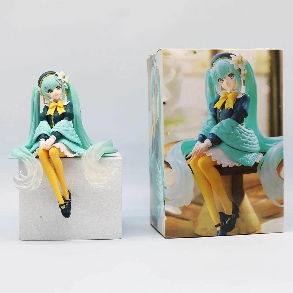 14cm Anime Hatsune Miku Cute And Charming Action Figure Pink Sakura Doll Collectible Model Toy designed for Cake Decoration