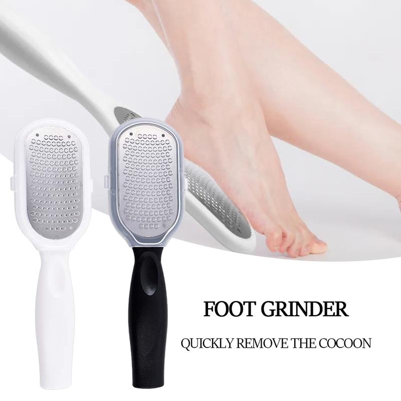 Pedicure Foot File Callus Remover Stainless Steel Foot Scraper Portable Rasp Colossal Foot Grater Scrubber Pro for Wet/Dry Feet