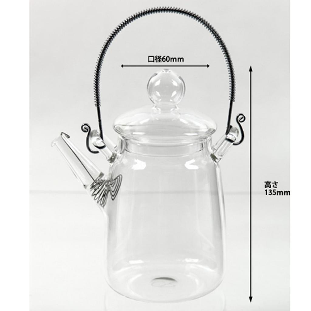TEATSIGHT Heat-Resistant Glass Teapot, Vertical, Heat Resistant: -20°C To 120°C, Transparent, 360ml