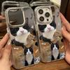 Fashion Cat Luxury Make Up Mirror Phone Case For IPhone 17e 16e Air Pro Max 17 16 13 11 15 14 12 Animal Funda Anti-drop Cover