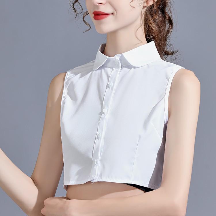 

Женский безрукавный жилет на осень/зиму с универсальным свитером с ложным воротником S (37-45 kg)