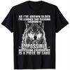 Wolf-Inspired 'Pleasing Everyone Men's T-Shirt 100% Cotton Perfect Gift for Dad Husband Grandpa Friends Quick-dry T-Shirt