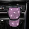 7Pcs/Set Shiny Rhinestones Car Steering Wheel Safety Belt Shifter Cover Cup Mat Start Button Ring Kit