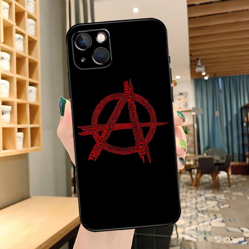 Anarchy Symbol A Phone Case For iPhone 16 17 Pro Max 15 14 13 11 12 Pro Max mini 15 16 Plus 16e 17 Air Cover iPhone 16
