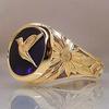 Vergoldeter Edelstahl Blume Ring Für Frauen Modetrend Friedensvogel Fingerring Für Männer Party