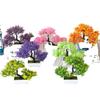 Artificial Plant Bonsai Plastic Small Tree Pot Fake Plant Flower Potted Ornaments For Home Room Table Garden Hotel Decoration