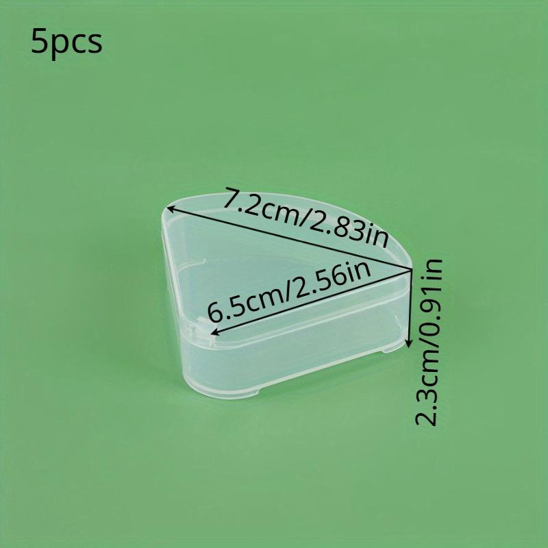 5/10pcs Triangle Powder Puff Storage Case - Shatterproof & Dustproof,Stylish Transparent Container for Anti-Pollution Protection