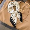 Small Square Scarf Silk Scarf Women's 71x71 Korean Versatile Decoration with Suit Shirt Professional Scarf Neck Protection Thin Scarf