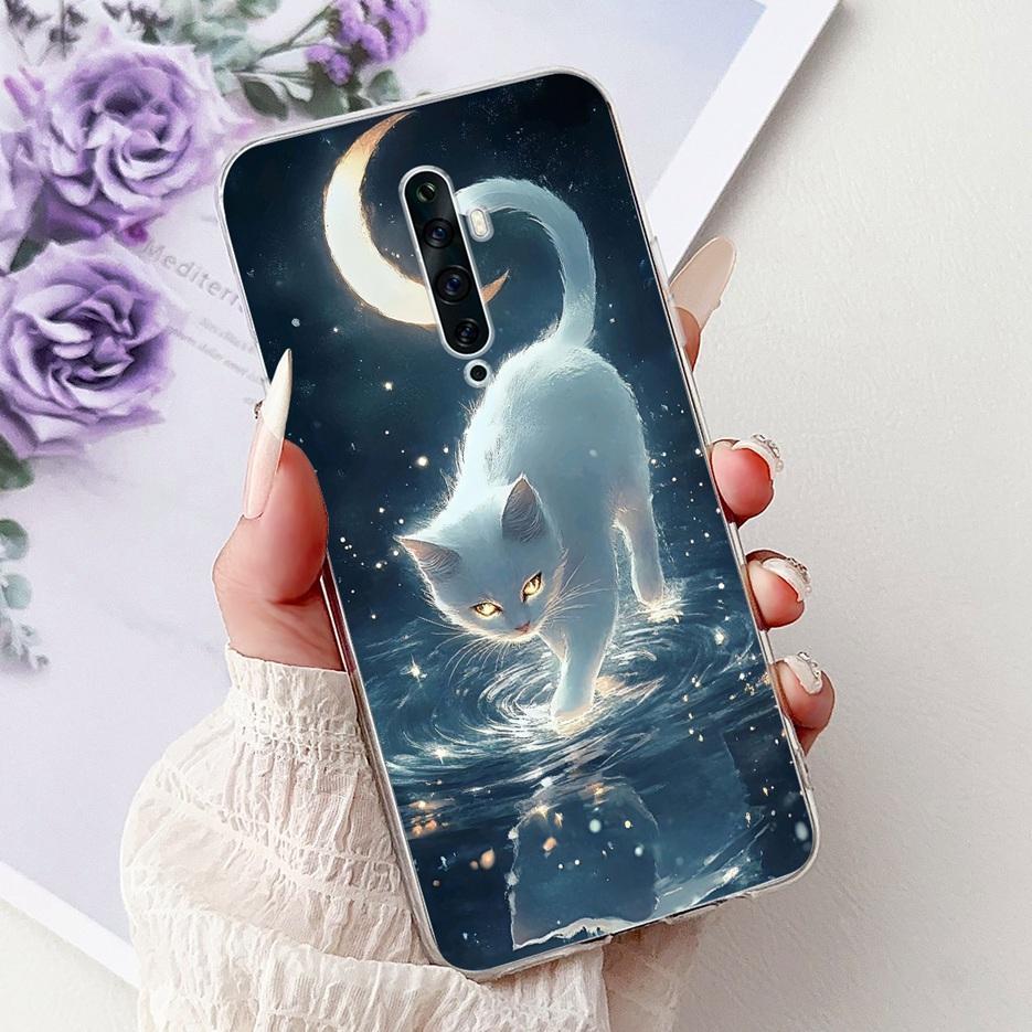 For Oppo Reno 2 Case Reno 2F 2Z Stylish Flowers Painted Cover Soft Slim Phone Case For Oppo Reno2 F Z Reno2F Reno2Z Fundas Coque