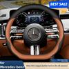 Funda de Cuero para Volante de Coche para Mercedes Benz W214 C200 W204 W203 W124 W210 W221 W202 W176 CLA 250 W166 Accesorios 2025