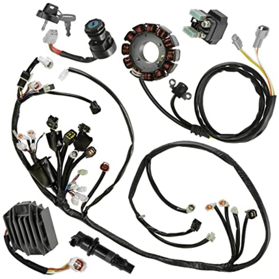 Wire Harness Stator Regulator Coil Kit Compatible with Yamaha YFZ450 YFZ450SPV YFZ450V 2006 for OffRoad Motorcycle Electrical S