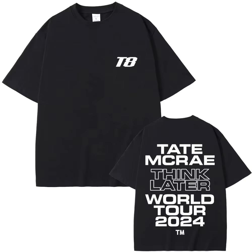 Singer Tate Mcrae T8 Graphic T Shirts Men Women Fashion Vintage Trend Tshirt Summer Male Casual Oversized Crewneck Short Sleeve